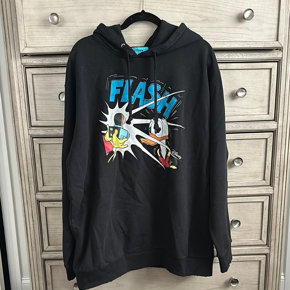 Gucci Black Sweater with Colorful Graphic Design and Hood